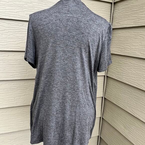 Naif Cardigan with attached lace tank top. Women's size M, charcoal & white - Picture 5 of 10